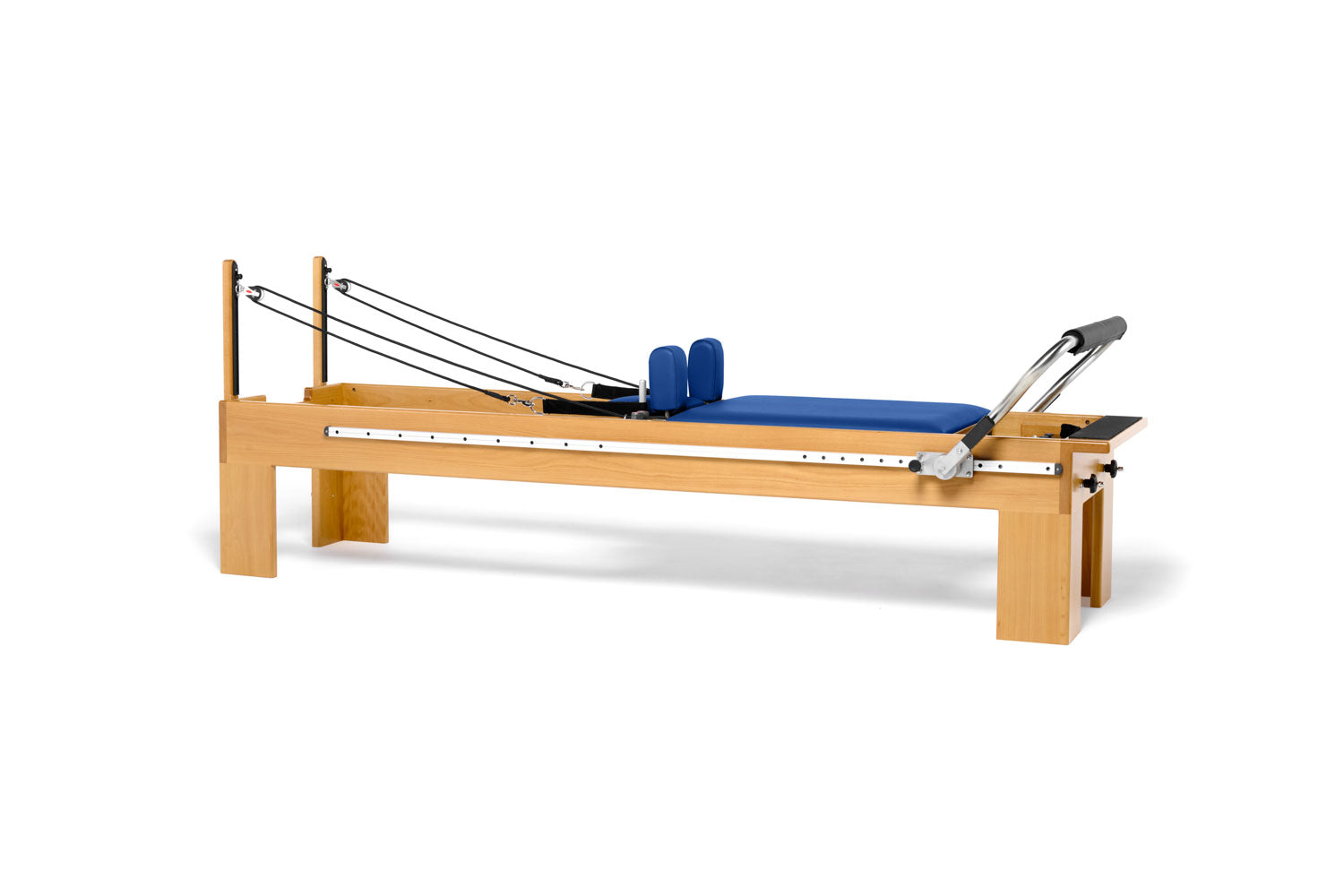 pilates rehab reformer machine in pacific blue